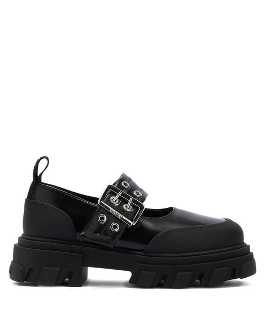 Ganni Black Cleated Ballets