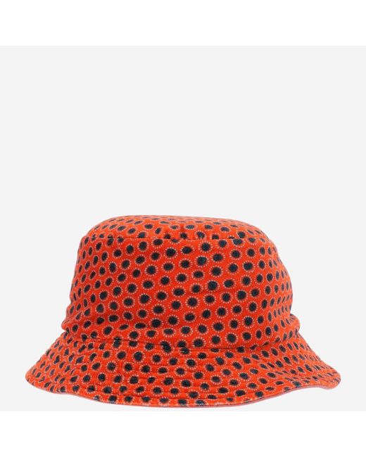 Grevi Red All-Over Pattern Bucket Hat