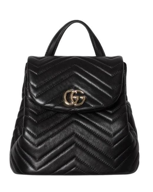 Gucci Black Gg Marmont Mini Backpack