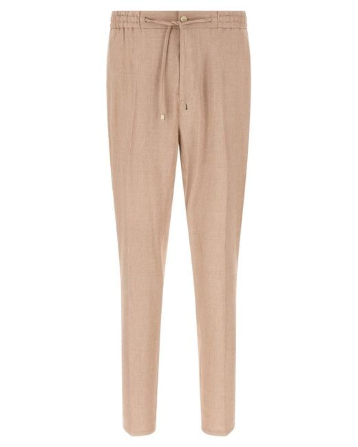 Etro Natural Linen Solid Joggers for men