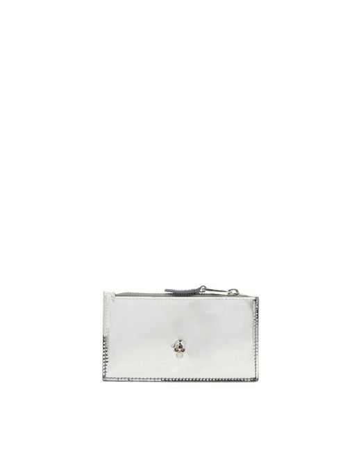 McQueen White Wallets & Card Holders