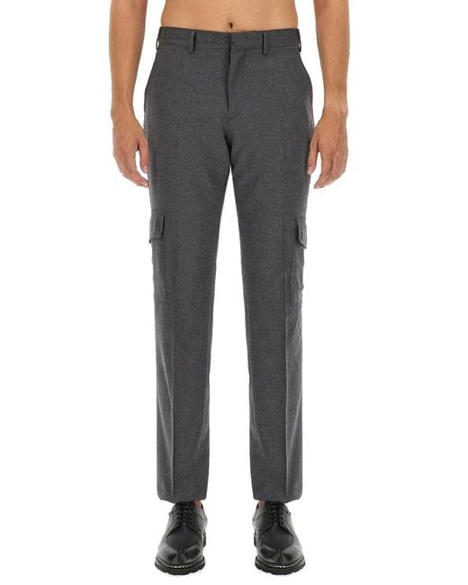 Lardini Gray Wool Pants for men
