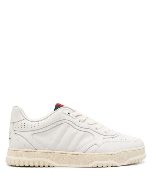 Gucci White Re-Web Sneakers