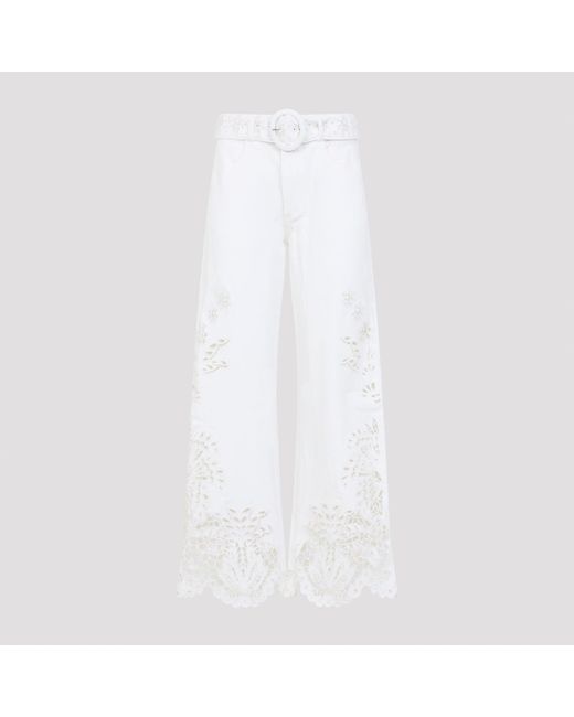 Farm Rio White Boho Beauty Pants