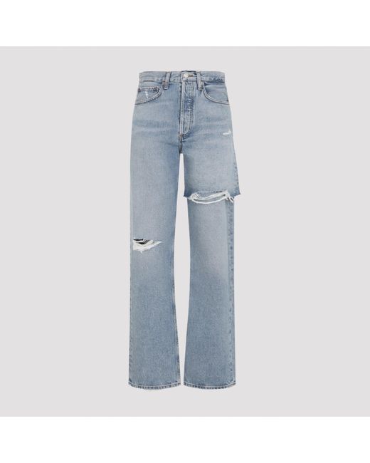 Agolde Blue Straight Jeans