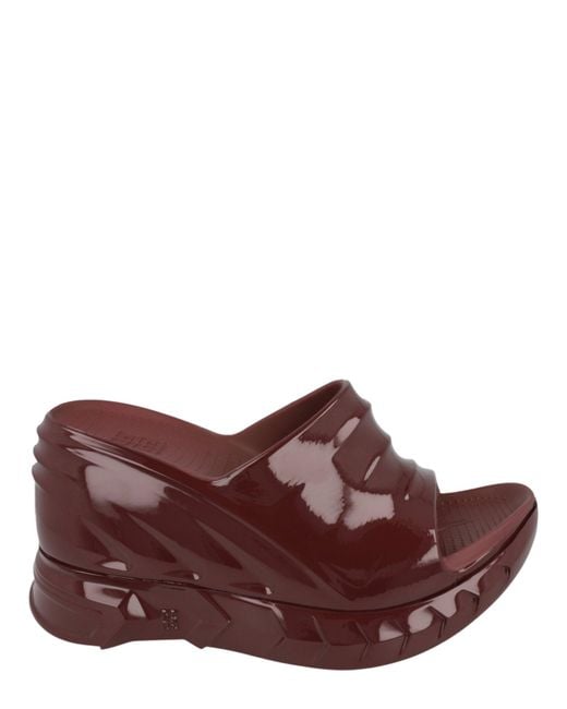 Women's Brown Marshmallow Wedge Slides