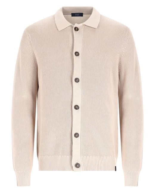 Fay Natural Cardigan for men