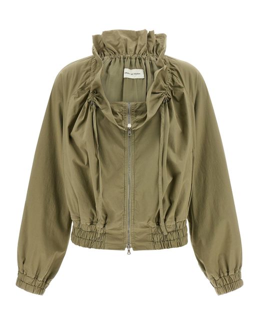 Dries Van Noten Green Voly Puffer Jackets