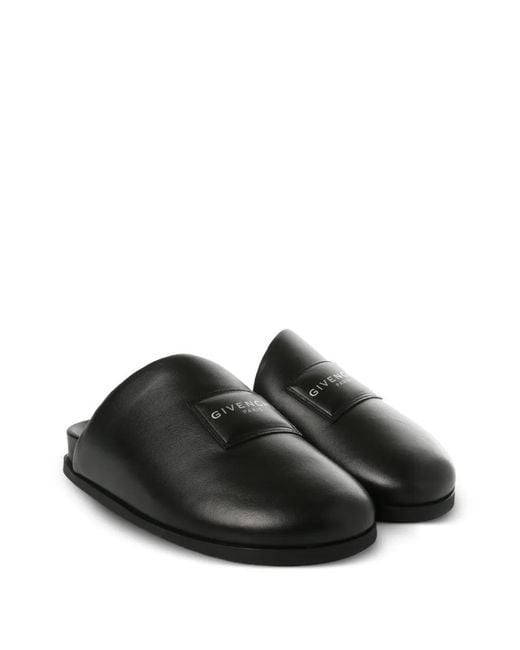 Givenchy Black Leather Mules