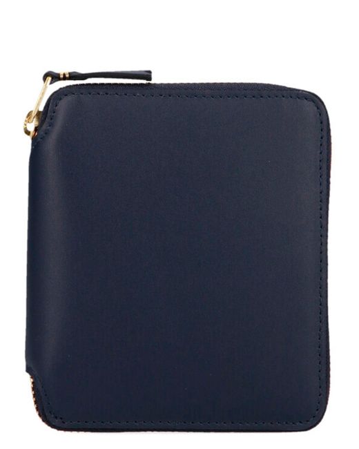 Comme des Garçons Blue Zipped Wallet for men