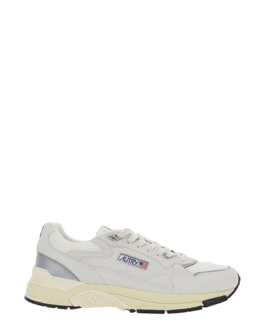Autry White Low Top Sneakers With Logo Patch for men