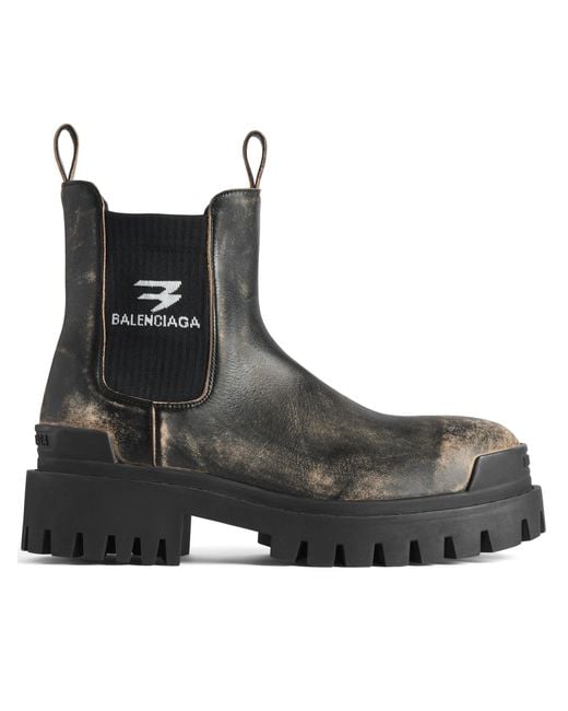 Balenciaga Black Strike Chels for men