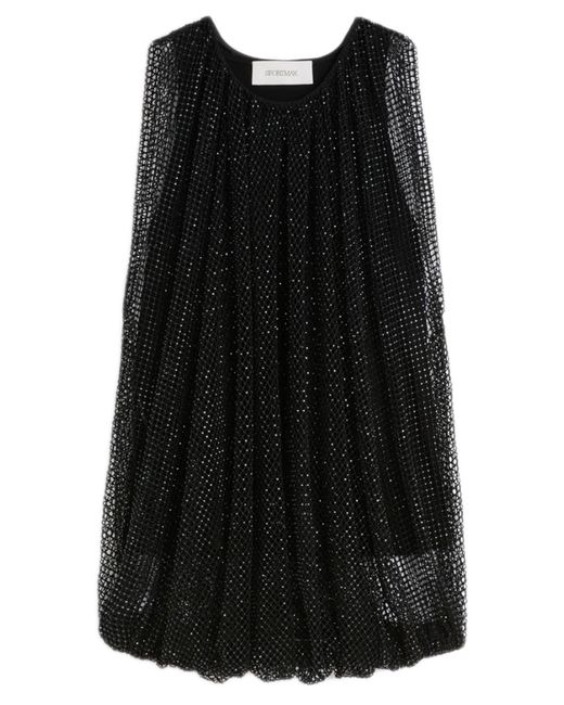 Max Mara Black Nodo Strass Top