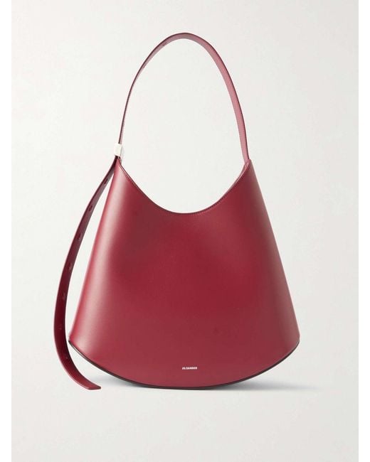 Jil Sander Red Eldorado Shoulder Bag