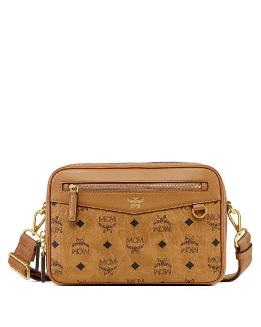 MCM Brown Buff Crossbody Bag