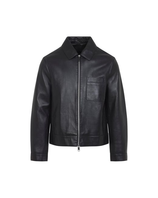 Yves Salomon Black Leather Jackets for men