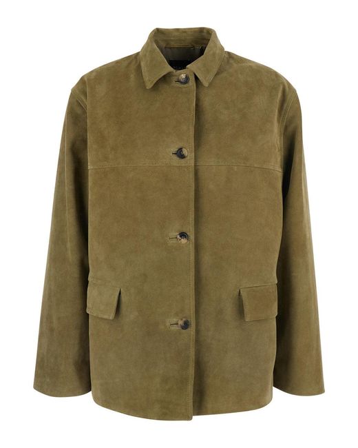 Women's Green Suede Jacket