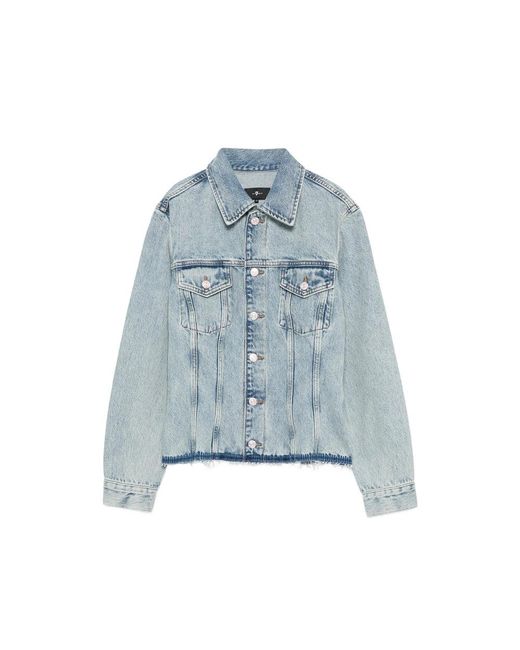 7 For All Mankind Blue Outerwears