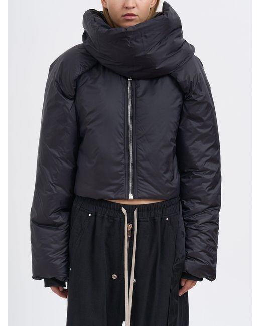 Rick Owens Black Padded Convertible Jacket