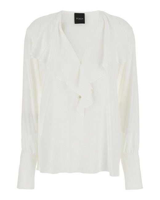 Women's White Shirt Silk