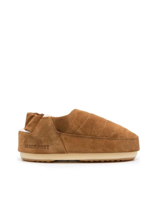 Moon Boot Brown Evolution Logo Band Sandals