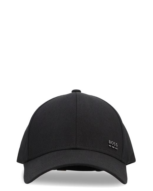 Men's Black Baseball Cap With Logo