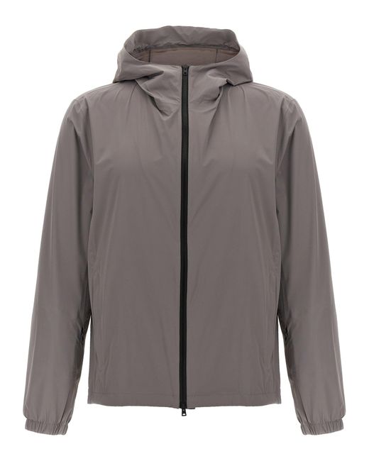 Herno Gray Hooded Jacket
