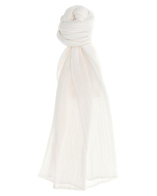 PLEATS PLEASE BASIC MADAME-T SMALL ホワイト Pleats Please Issey Miyake 'Basic Madame-T Small' Stole in White