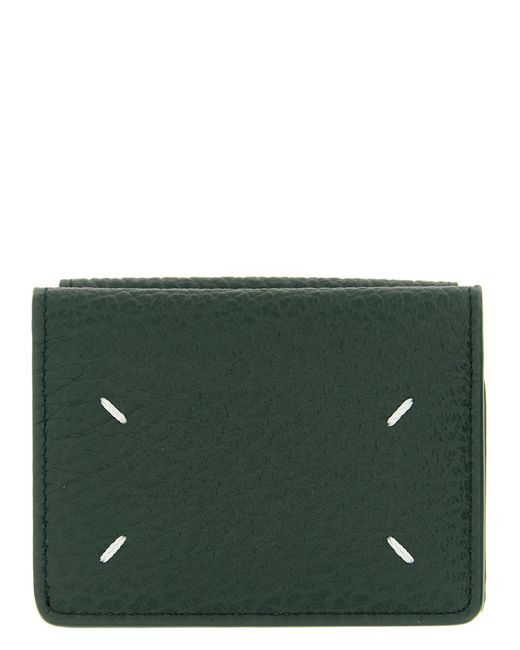 Maison Margiela Green 'Four Stitches' Wallet for men