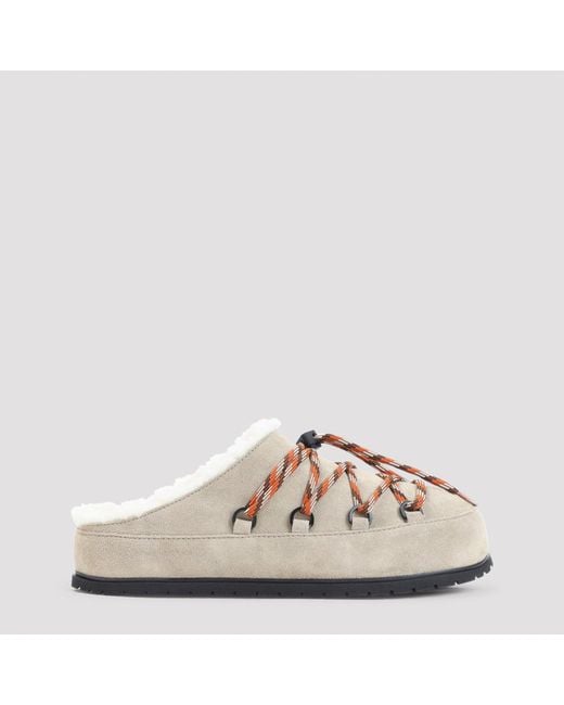 Prada Natural Shearling-Lined Mules