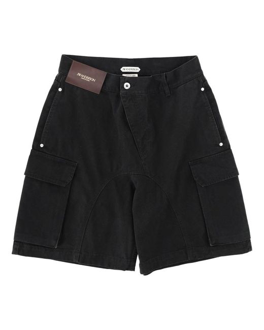 J.W. Anderson Black Solid Shorts for men