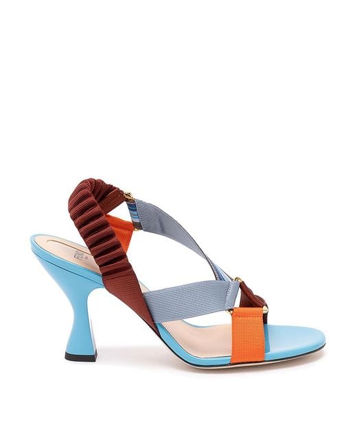 Fendi Blue 'Colibr' Sandals