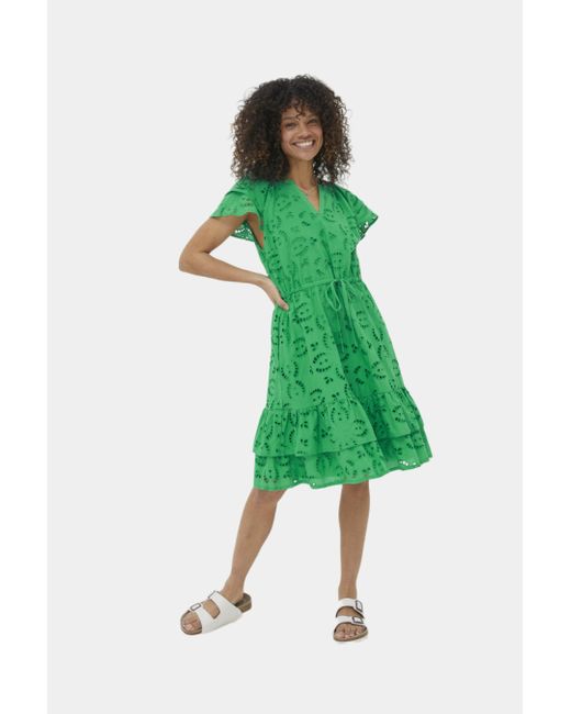 FatFace Brady Broderie Midi Dress in Green Lyst