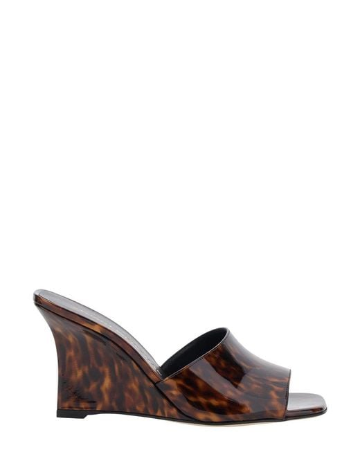 Stuart Weitzman Brown Wedges Vinnie Wedge Mule 85 Leather