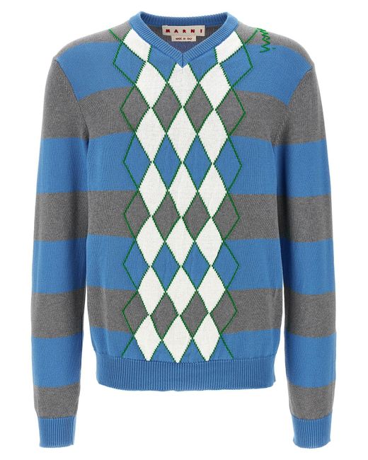 Men's Blue 'Argyle' Sweater