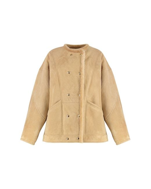 Halfboy Natural Button Sheepskin Jacket