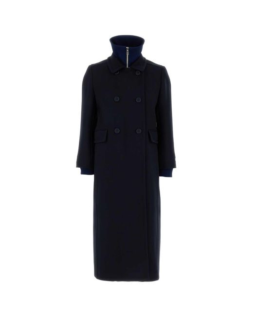 Prada Black Turtle Neck Trench Coat