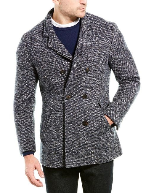 Brunello Cucinelli Gray Wool Double Breasted Jacket for men
