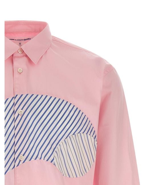 Comme des Garçons Pink Cotton Blouse for men
