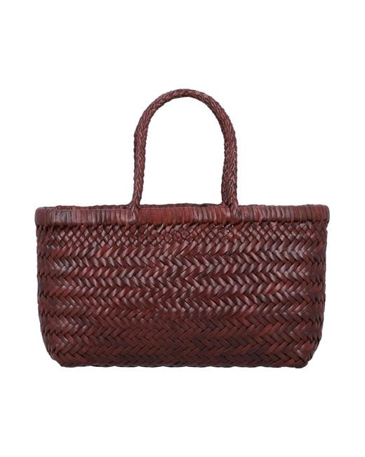 Women's Red Mini Flat Gora Tote Bag
