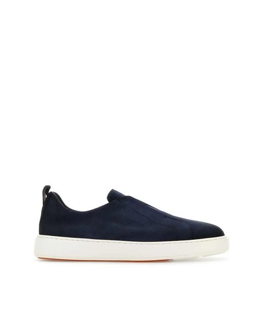 Santoni Blue Trainers for men