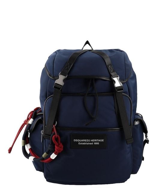 DSquared² Blue Backpack Heritage for men