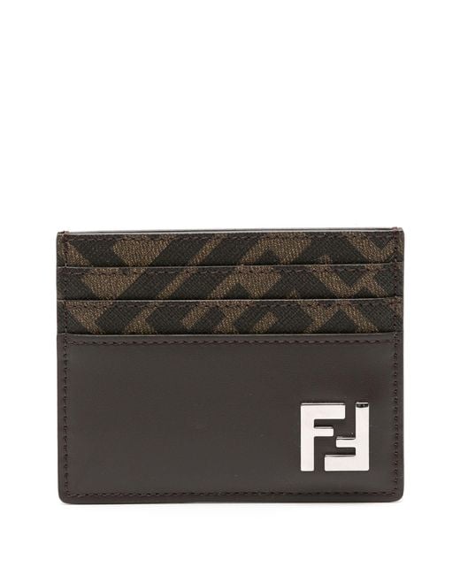 Fendi Black Ff Squared Card Holder
