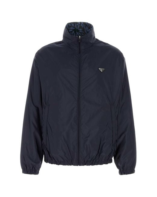 Prada Blue Logo Jacket for men
