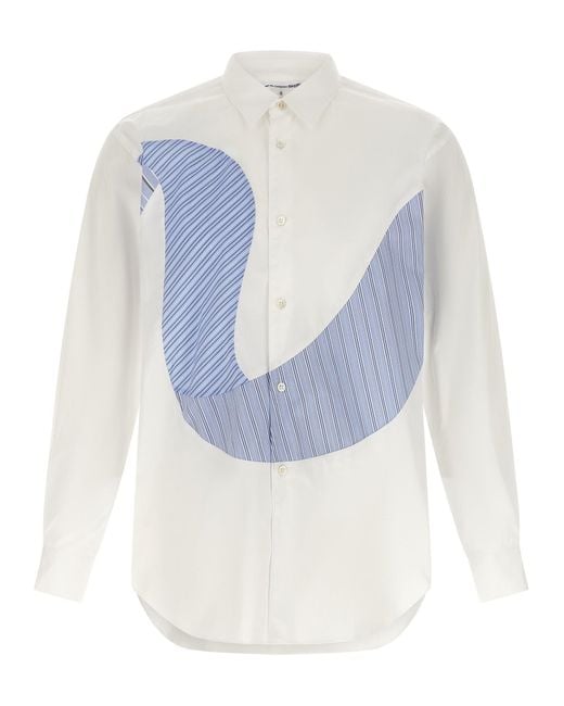 Comme des Garçons Blue Insert Shirt for men