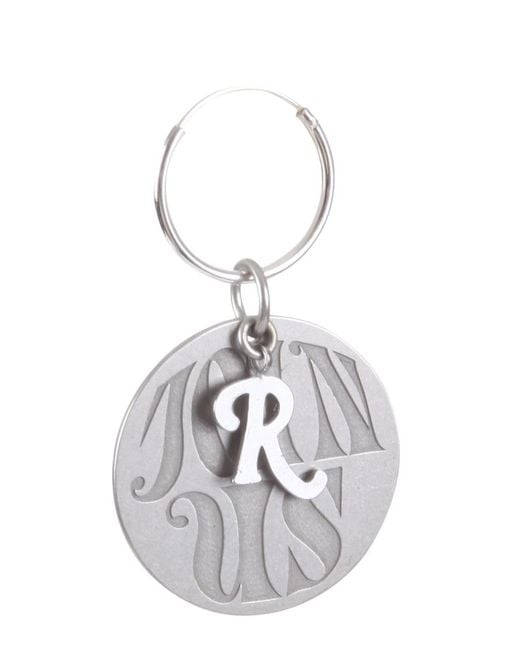 Raf Simons White Circle Single Earrings