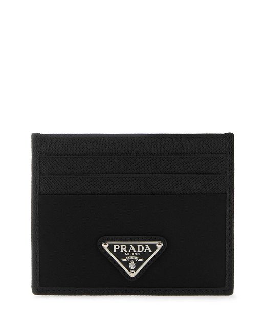 Prada Black Speedrock Card Holder for men