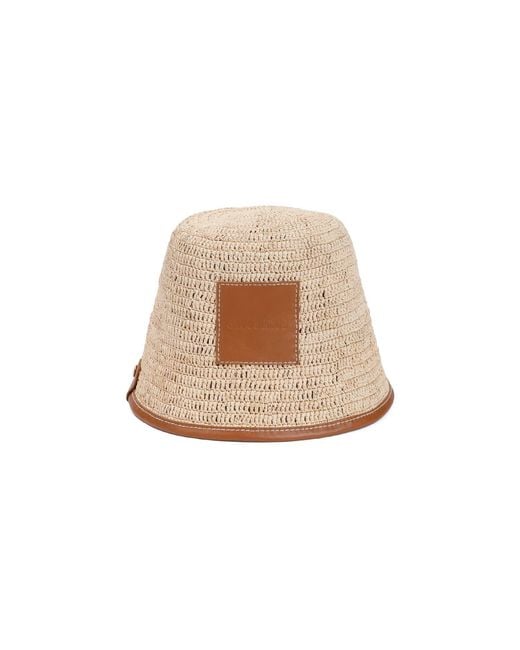 Jacquemus Natural Raffia Bucket Hat