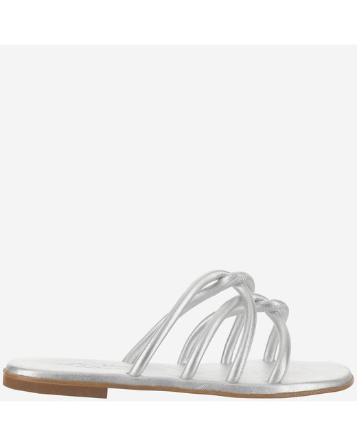 Kima White Leather Sandals