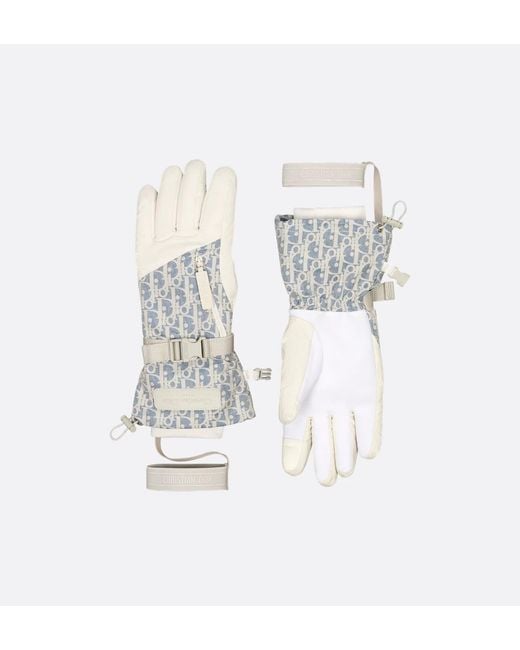 Women's White Polyester Gloves